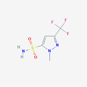 molecular formula C5H6F3N3O2S B12950741 1-methyl-3-(trifluoromethyl)-1H-pyrazole-5-sulfonamide 