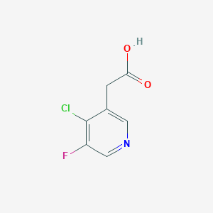 molecular formula C7H5ClFNO2 B12950796 2-(4-Chloro-5-fluoropyridin-3-yl)acetic acid 