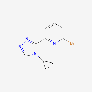 2-Bromo-6-(4-cyclopropyl-4H-1,2,4-triazol-3-yl)pyridine