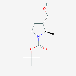 Rel-tert-butyl (2R,3S)-3-(hydroxymethyl)-2-methylpyrrolidine-1-carboxylate