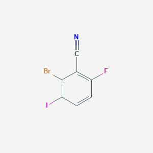 molecular formula C7H2BrFIN B12950817 2-Bromo-6-fluoro-3-iodobenzonitrile 