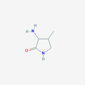 molecular formula C5H10N2O B12950822 3-Amino-4-methylpyrrolidin-2-one CAS No. 215229-24-6