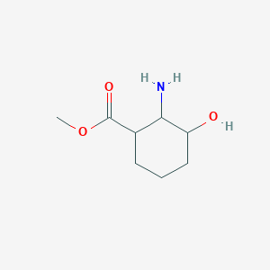 molecular formula C8H15NO3 B12950825 Methyl 2-amino-3-hydroxycyclohexanecarboxylate 