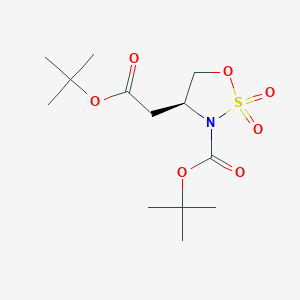 molecular formula C13H23NO7S B12950845 (S)-tert-Butyl 4-(2-(tert-butoxy)-2-oxoethyl)-1,2,3-oxathiazolidine-3-carboxylate 2,2-dioxide 