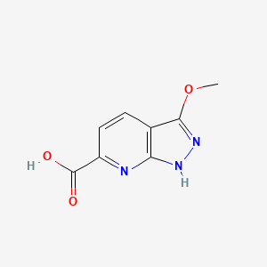 molecular formula C8H7N3O3 B12950874 3-Methoxy-1H-pyrazolo[3,4-b]pyridine-6-carboxylic acid 