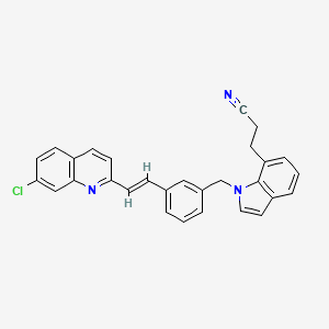 1H-Indole-7-propanenitrile, 1-[[3-[2-(7-chloro-2-quinolinyl)ethenyl]phenyl]methyl]-, (E)-