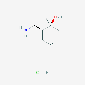 molecular formula C8H18ClNO B12950892 (1R,2R)-2-(aminomethyl)-1-methylcyclohexan-1-ol;hydrochloride 