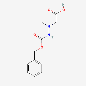 molecular formula C11H14N2O4 B12950899 2-(2-((Benzyloxy)carbonyl)-1-methylhydrazinyl)acetic acid 