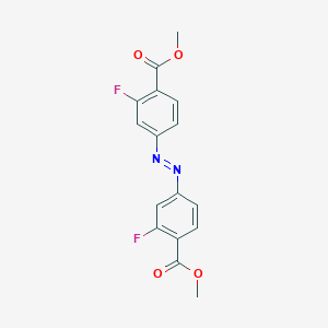 molecular formula C16H12F2N2O4 B12950915 Dimethyl 4,4'-(diazene-1,2-diyl)bis(2-fluorobenzoate) 