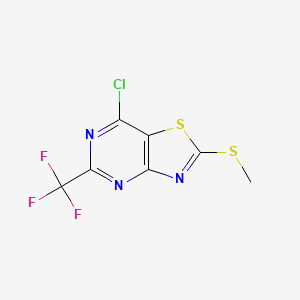 7-Chloro-2-(methylthio)-5-(trifluoromethyl)thiazolo[4,5-d]pyrimidine