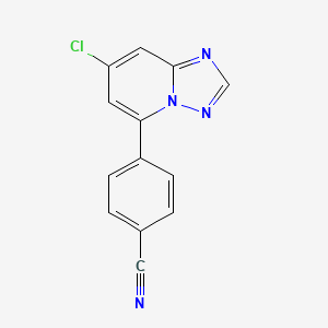 4-(7-Chloro-[1,2,4]triazolo[1,5-a]pyridin-5-yl)benzonitrile