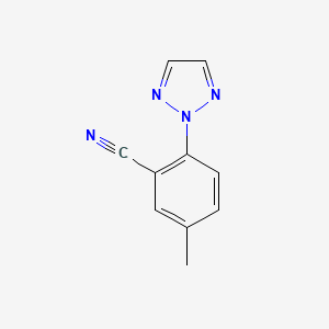 molecular formula C10H8N4 B12950940 5-methyl-2-(2H-1,2,3-triazol-2-yl)benzonitrile 