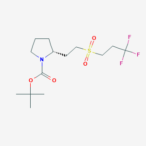 tert-Butyl (R)-2-(2-((3,3,3-trifluoropropyl)sulfonyl)ethyl)pyrrolidine-1-carboxylate