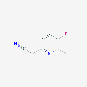 molecular formula C8H7FN2 B12951010 2-(5-Fluoro-6-methylpyridin-2-yl)acetonitrile 