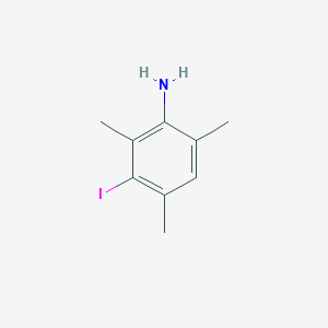 molecular formula C9H12IN B12951015 3-Iodo-2,4,6-trimethylaniline 