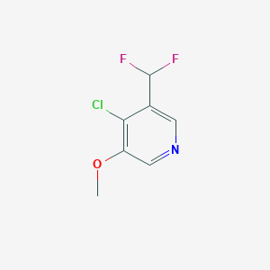 molecular formula C7H6ClF2NO B12951016 4-Chloro-3-(difluoromethyl)-5-methoxypyridine 