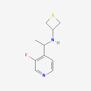 molecular formula C10H13FN2S B12951035 N-(1-(3-Fluoropyridin-4-yl)ethyl)thietan-3-amine 