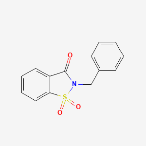 molecular formula C14H11NO3S B1295108 1,2-Benzisothiazol-3(2H)-one, 2-(phenylmethyl)-, 1,1-dioxide CAS No. 3416-59-9