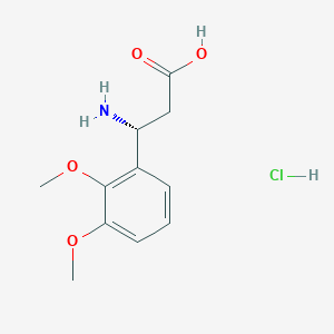 molecular formula C11H16ClNO4 B12951095 (R)-3-Amino-3-(2,3-dimethoxyphenyl)propanoic acid hydrochloride 