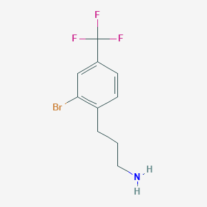 3-(2-Bromo-4-(trifluoromethyl)phenyl)propan-1-amine