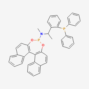 N-[1-(2-diphenylphosphanylphenyl)ethyl]-N-methyl-12,14-dioxa-13-phosphapentacyclo[13.8.0.02,11.03,8.018,23]tricosa-1(15),2(11),3,5,7,9,16,18,20,22-decaen-13-amine