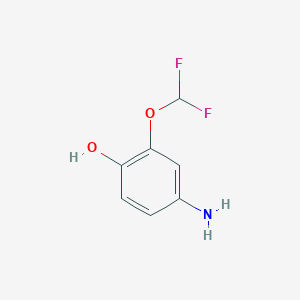 molecular formula C7H7F2NO2 B12951177 4-Amino-2-(difluoromethoxy)phenol 