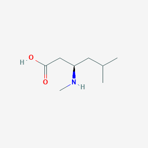 molecular formula C8H17NO2 B12951185 (R)-5-Methyl-3-(methylamino)hexanoic acid 