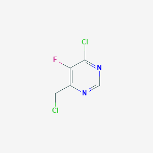 molecular formula C5H3Cl2FN2 B12951190 4-Chloro-6-(chloromethyl)-5-fluoropyrimidine 