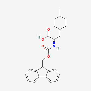 molecular formula C25H29NO4 B12951214 (R)-2-((((9H-Fluoren-9-yl)methoxy)carbonyl)amino)-3-(4-methylcyclohexyl)propanoic acid 