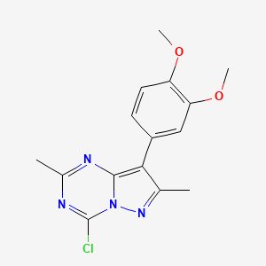 4-Chloro-8-(3,4-dimethoxyphenyl)-2,7-dimethylpyrazolo[1,5-a][1,3,5]triazine