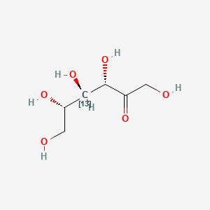 molecular formula C6H12O6 B12951246 (3S,4S,5S)-1,3,4,5,6-pentahydroxy(413C)hexan-2-one 