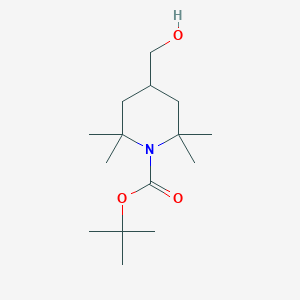 molecular formula C15H29NO3 B12951249 tert-Butyl 4-(hydroxymethyl)-2,2,6,6-tetramethylpiperidine-1-carboxylate 