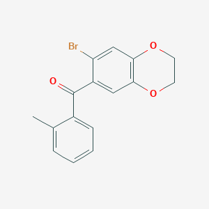 Methanone, (7-bromo-2,3-dihydro-1,4-benzodioxin-6-yl)(2-methylphenyl)-