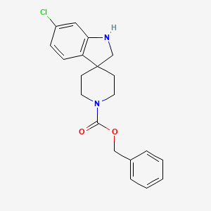 molecular formula C20H21ClN2O2 B12951265 Benzyl 6-chlorospiro[indoline-3,4'-piperidine]-1'-carboxylate 