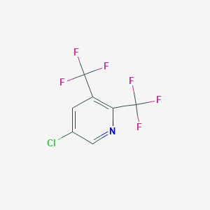 molecular formula C7H2ClF6N B12951299 5-Chloro-2,3-bis(trifluoromethyl)pyridine 