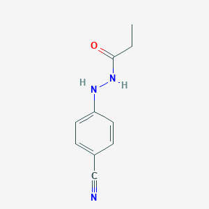 molecular formula C10H11N3O B129513 N'-(4-cyanophenyl)propanehydrazide CAS No. 144656-35-9
