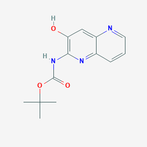 molecular formula C13H15N3O3 B12951307 tert-Butyl (3-hydroxy-1,5-naphthyridin-2-yl)carbamate 