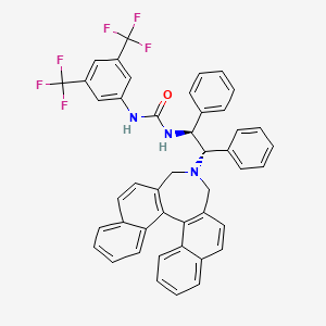 molecular formula C45H33F6N3O B12951317 1-[(1S,2S)-2-(13-azapentacyclo[13.8.0.02,11.03,8.018,23]tricosa-1(15),2(11),3,5,7,9,16,18,20,22-decaen-13-yl)-1,2-diphenylethyl]-3-[3,5-bis(trifluoromethyl)phenyl]urea 