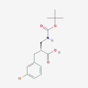 molecular formula C15H20BrNO4 B12951336 (R)-2-(3-Bromobenzyl)-3-((tert-butoxycarbonyl)amino)propanoic acid 