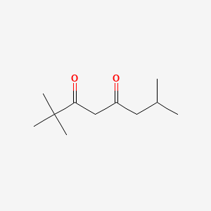 molecular formula C11H20O2 B1295134 3,5-Octanedione, 2,2,7-trimethyl- CAS No. 69725-37-7