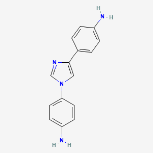 molecular formula C15H14N4 B12951346 4,4'-(1H-Imidazole-1,4-diyl)dianiline CAS No. 141915-52-8