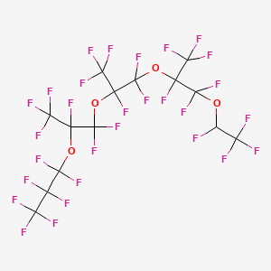 molecular formula C14HF29O4 B1295141 3,6,9,12-Tetraoxapentadecane, 1,1,1,2,4,4,5,7,7,8,10,10,11,13,13,14,14,15,15,15-eicosafluoro-5,8,11-tris(trifluoromethyl)- CAS No. 26738-51-2