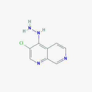 molecular formula C8H7ClN4 B12951410 3-Chloro-4-hydrazinyl-1,7-naphthyridine 