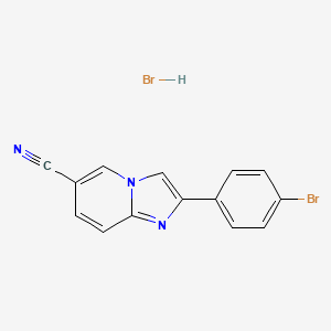 molecular formula C14H9Br2N3 B12951424 2-(4-Bromophenyl)imidazo[1,2-a]pyridine-6-carbonitrile hydrobromide 