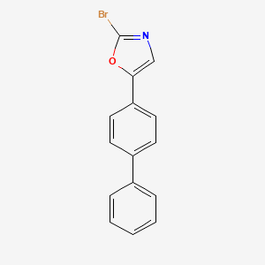 molecular formula C15H10BrNO B12951425 5-([1,1'-Biphenyl]-4-yl)-2-bromooxazole 