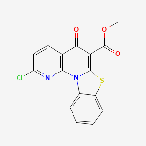 molecular formula C16H9ClN2O3S B12951441 Methyl 2-chloro-5-oxo-5H-benzo[4,5]thiazolo[3,2-a][1,8]naphthyridine-6-carboxylate 