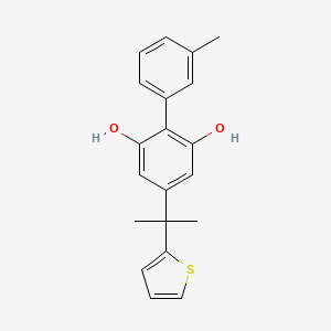 molecular formula C20H20O2S B12951467 3'-Methyl-4-(2-(thiophen-2-yl)propan-2-yl)-[1,1'-biphenyl]-2,6-diol 