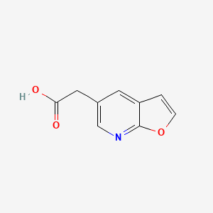 molecular formula C9H7NO3 B12951469 2-(Furo[2,3-b]pyridin-5-yl)acetic acid 