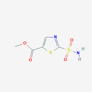 molecular formula C5H6N2O4S2 B12951477 Methyl 2-sulfamoylthiazole-5-carboxylate 