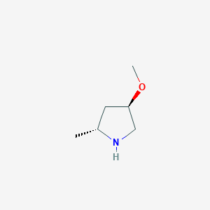 molecular formula C6H13NO B12951478 (2R,4R)-4-Methoxy-2-methylpyrrolidine 